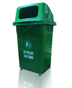 Thùng rác 95 Lít nắp hở có bánh xe