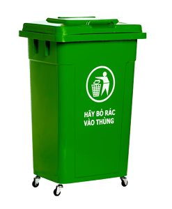 Thùng rác 90L nắp kín