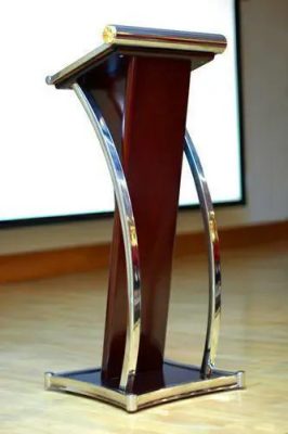 Bục phát biểu kiểu Mỹ khung inox