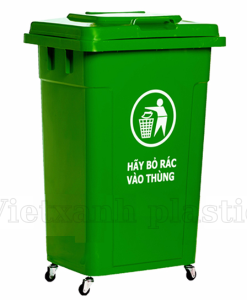 Thùng rác nhựa HDPE 90 lít nắp kín