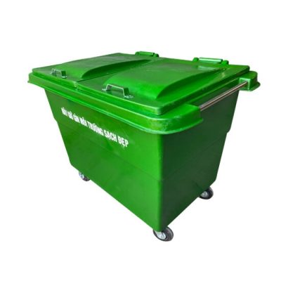 Thùng rác composite 1000l 4 bánh xe