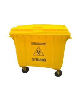 Thùng rác y tế 660 lít màu vàng