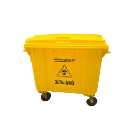 Thùng rác y tế 660 lít màu vàng