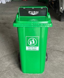 thùng rác nhựa 120 lít nắp hở