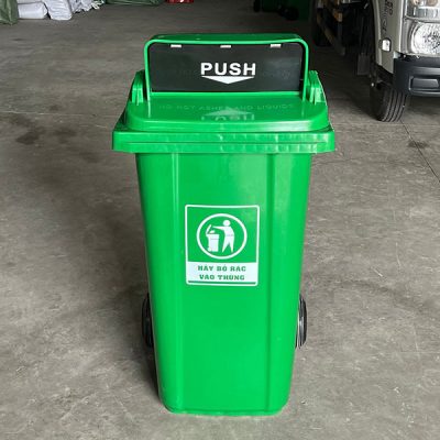 thùng rác nhựa 120 lít nắp hở