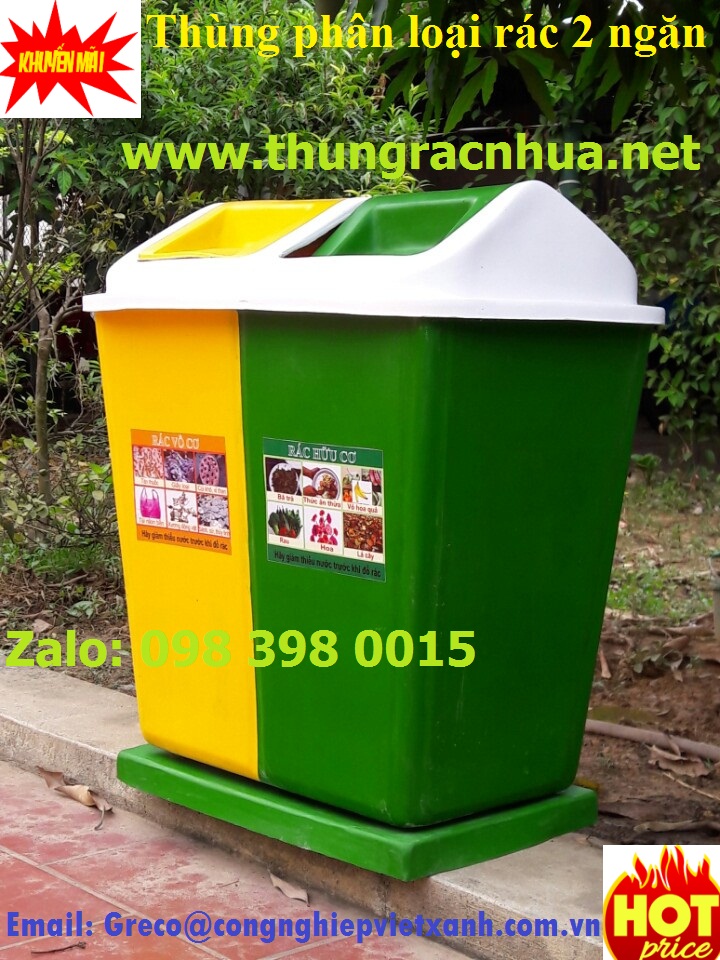 thùng rác 2 ngăn