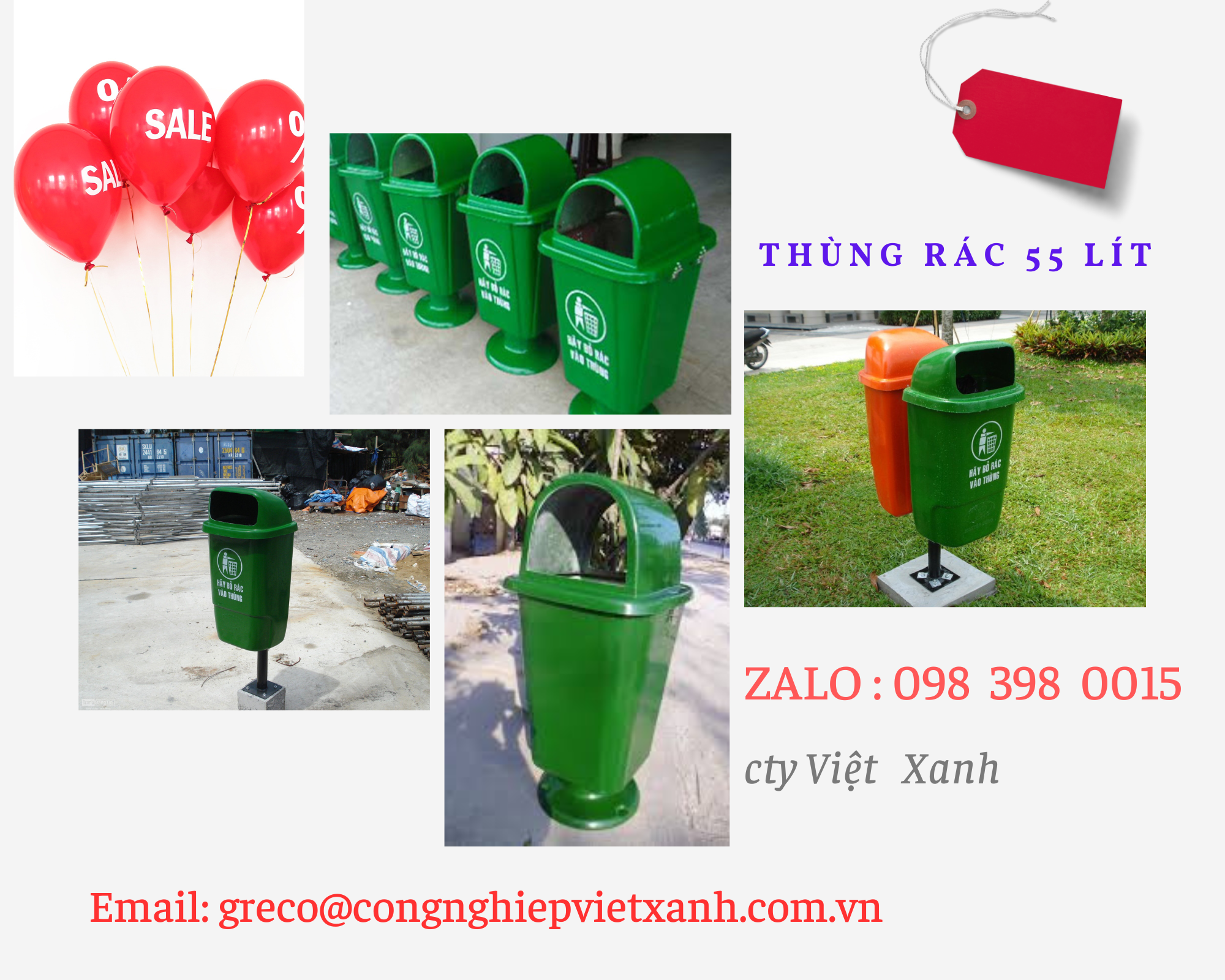 thùng rác 55 lít - 50 lít