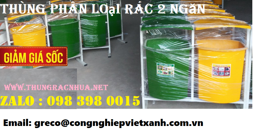 thùng rác 2 ngăn