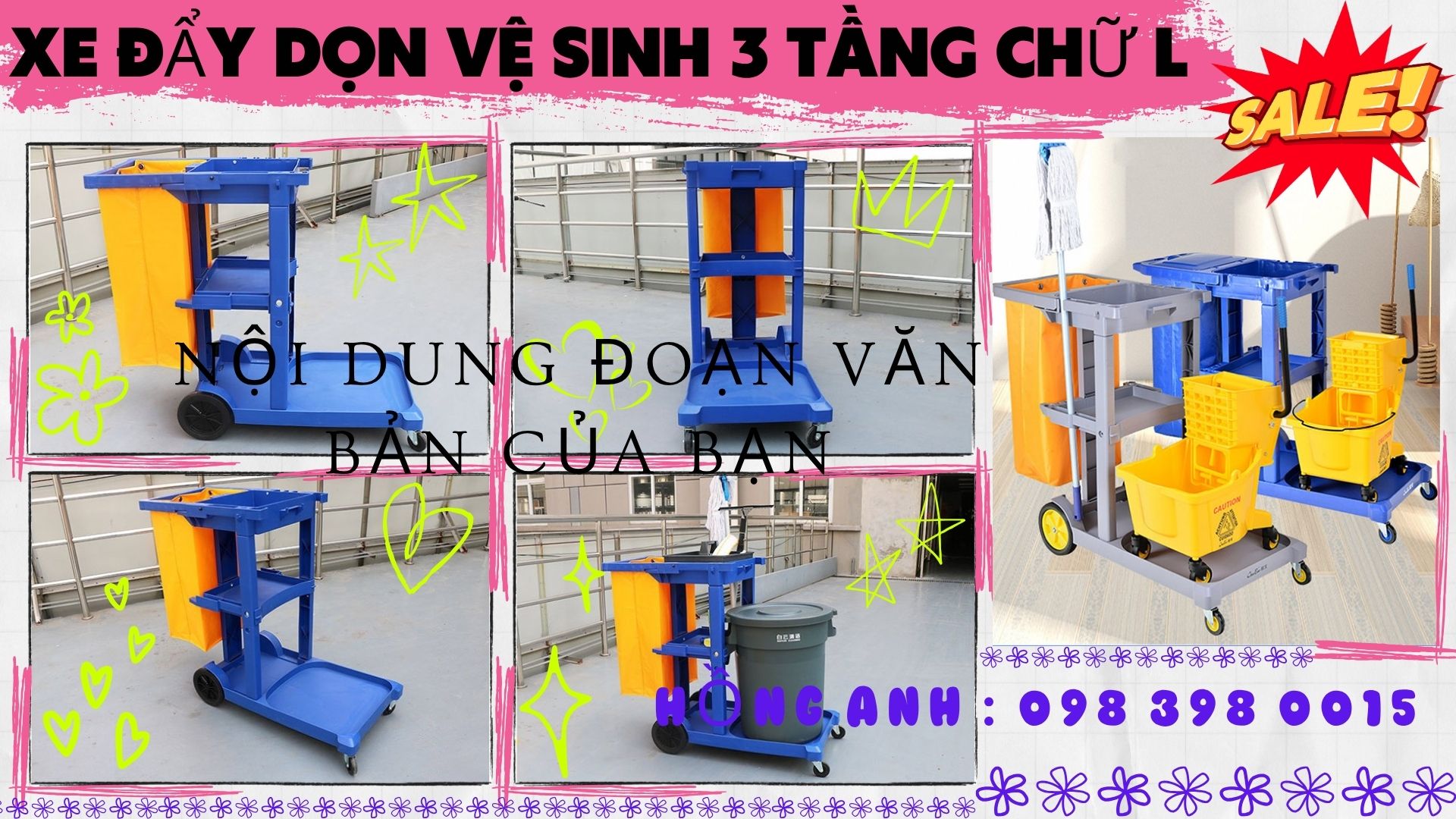 Xe đẩy vệ sinh chất lượng cao