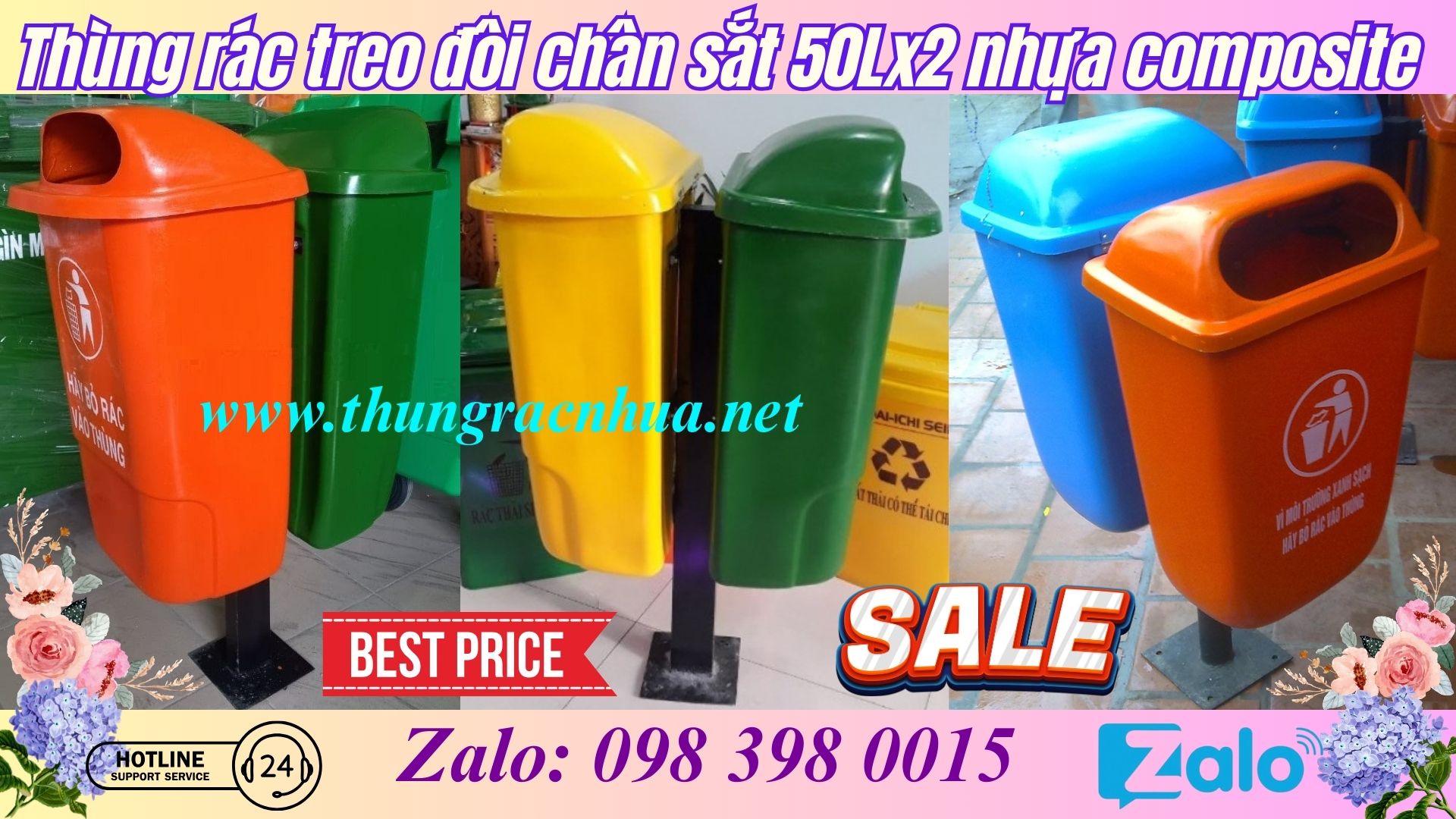 Thùng rác đẹp cho khu vui chơi